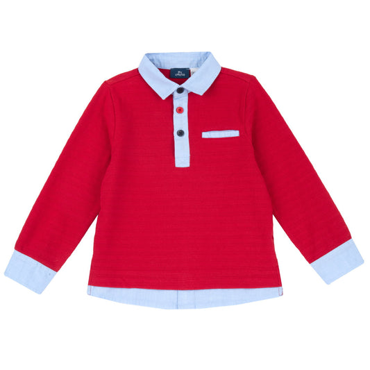 Polo rouge et bleu