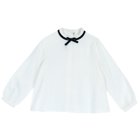 Pull avec un petit nœud navy