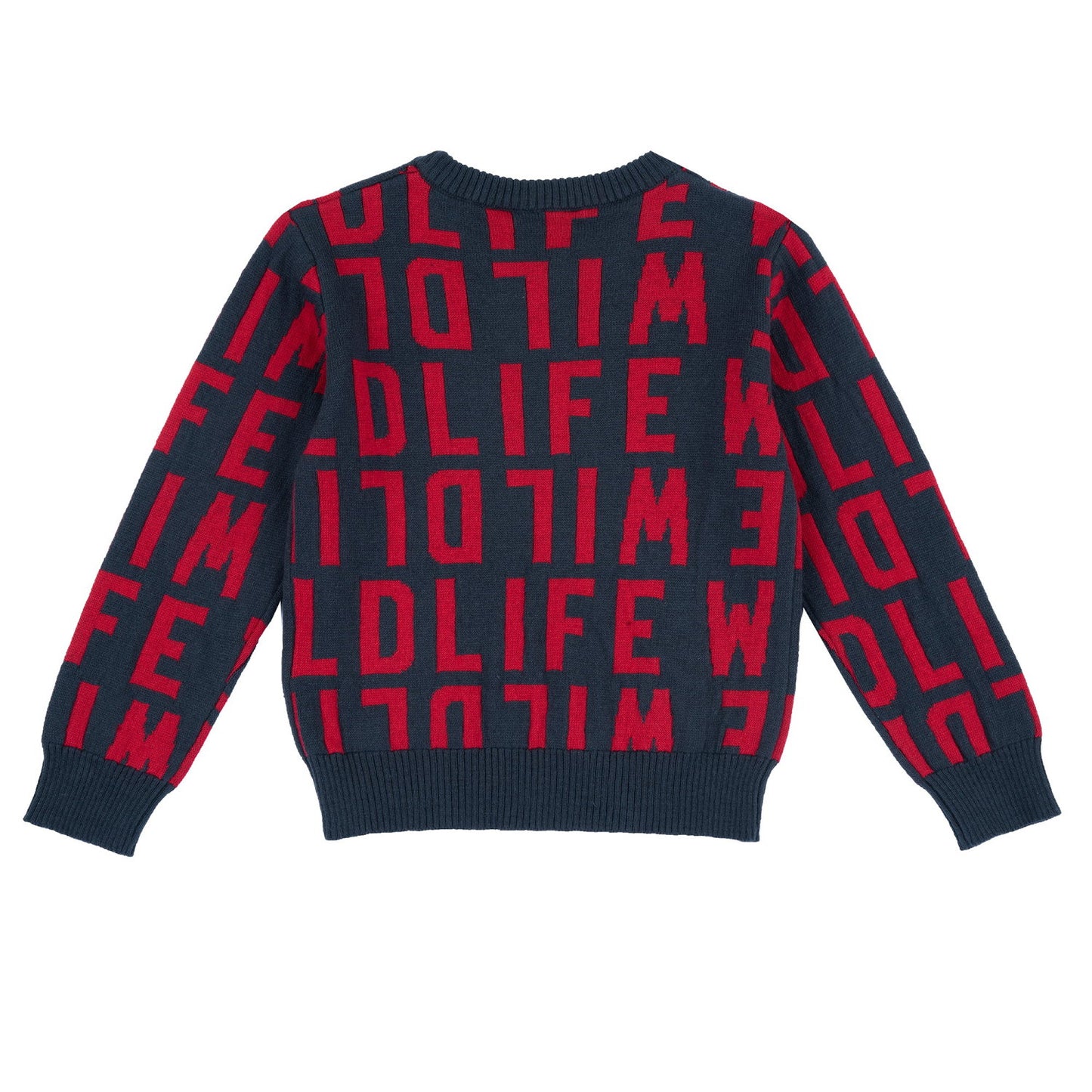 Pull gris et rouge