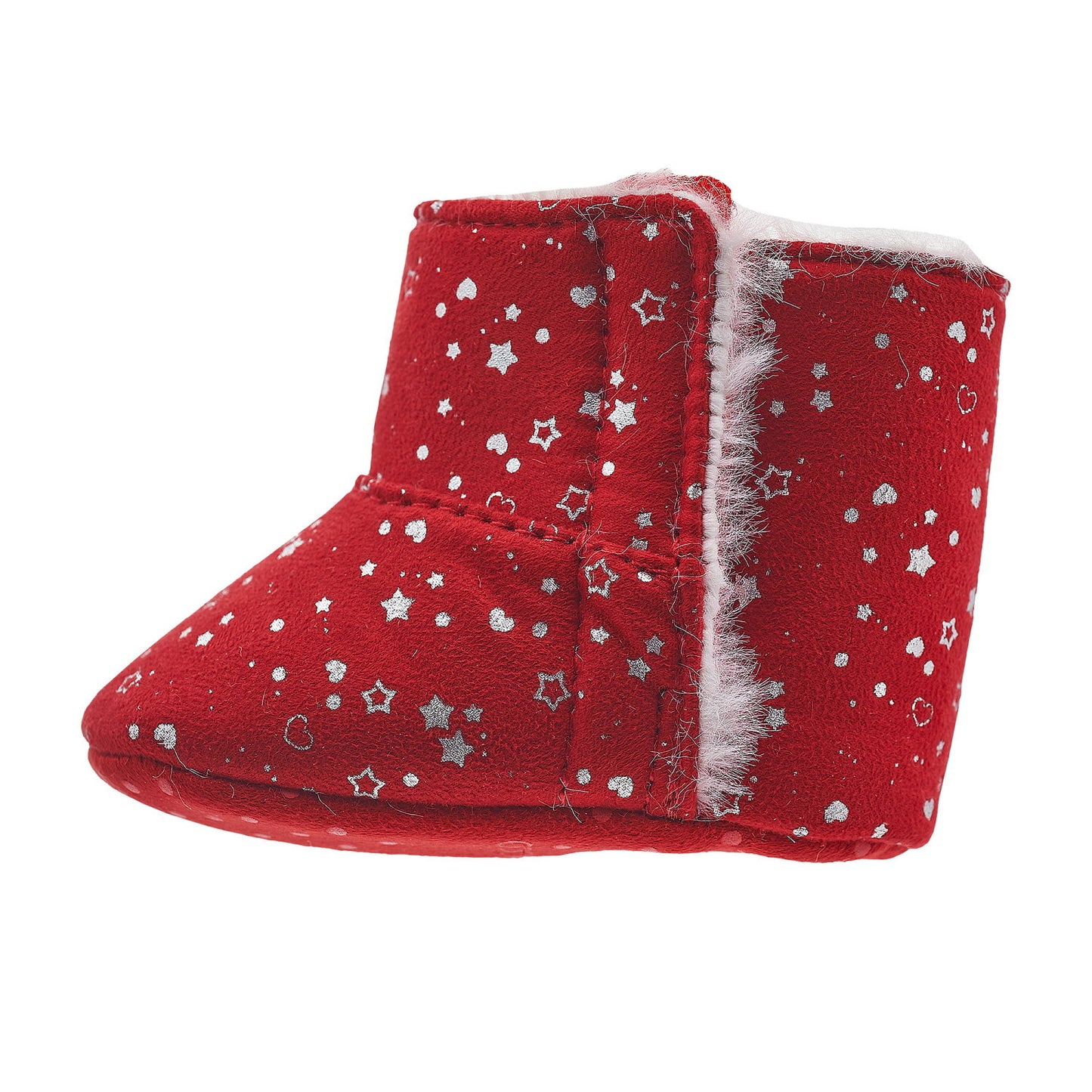 Bottines en tissus rouges