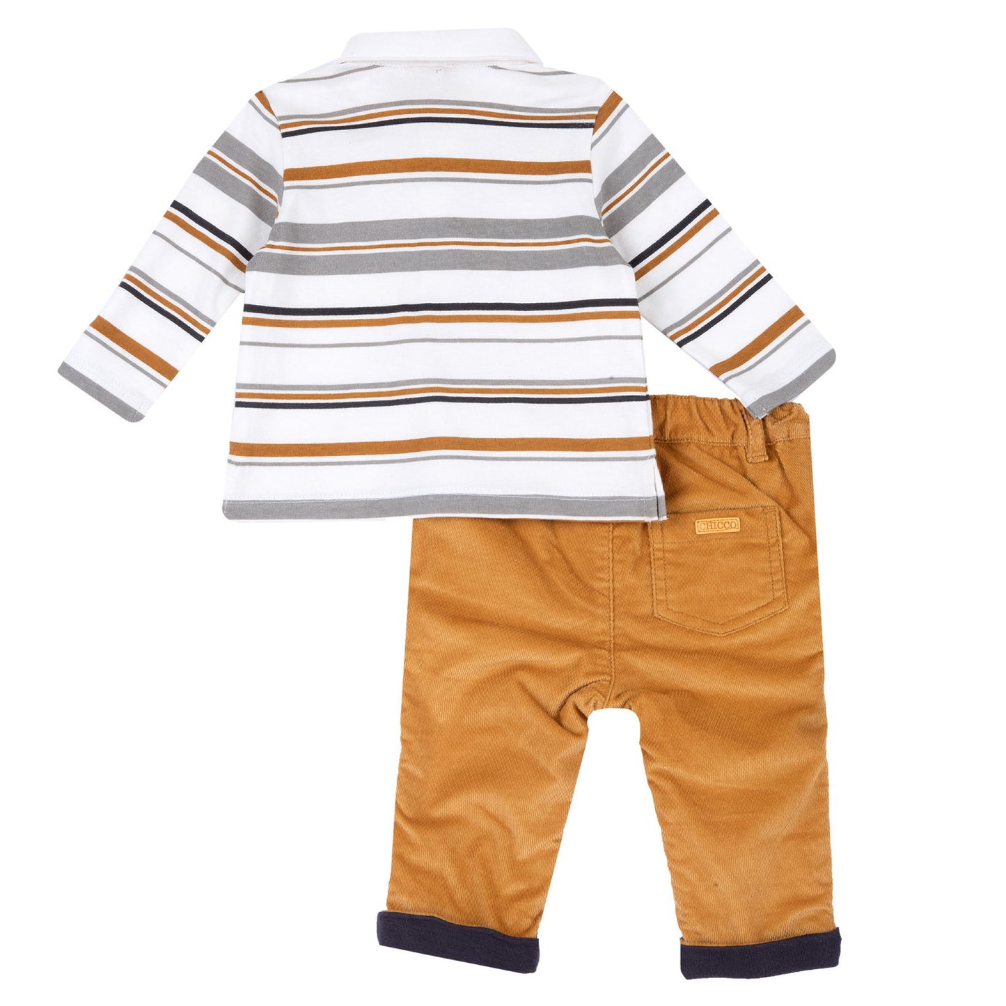 Ensemble polo et pantalon ocre