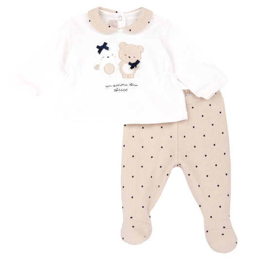 Ensemble blanc et beige