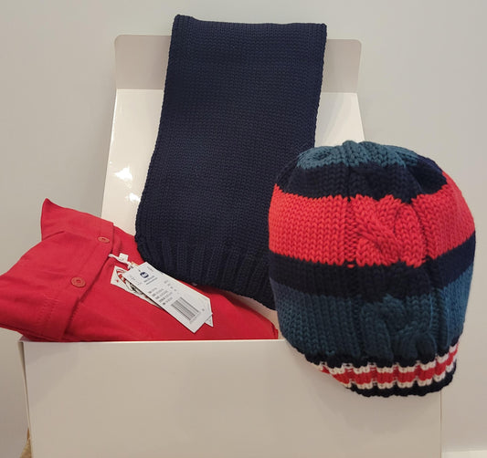 Set écharpe, bonnet et pyjama de Noël