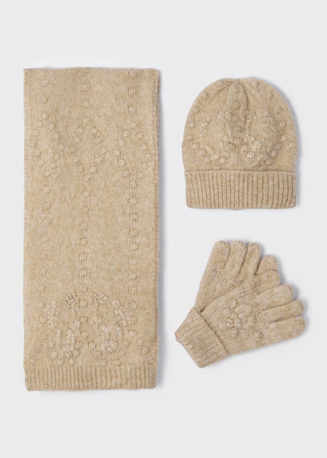 Bonnet, gants, écharpe