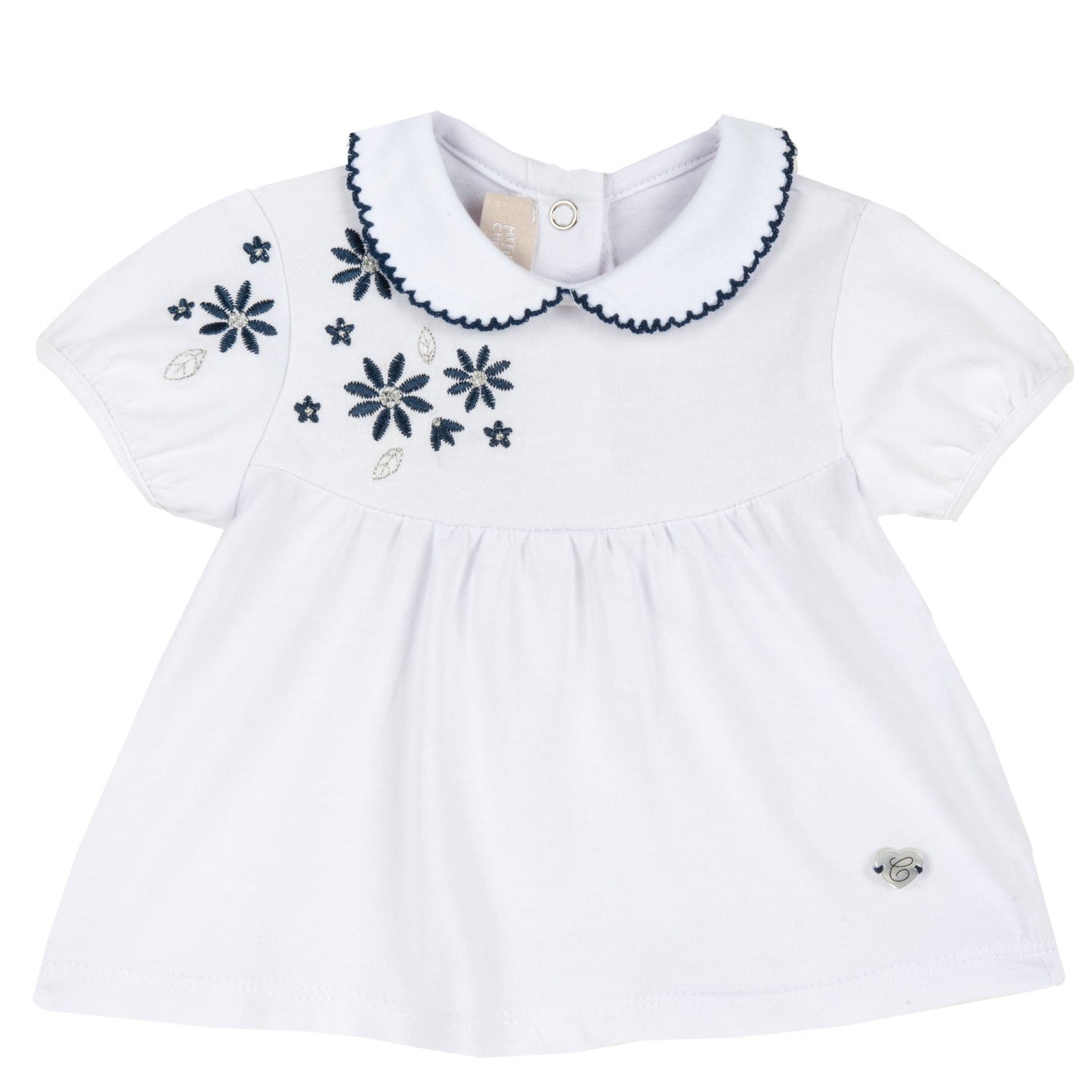 T-shirt blanc à fleurs