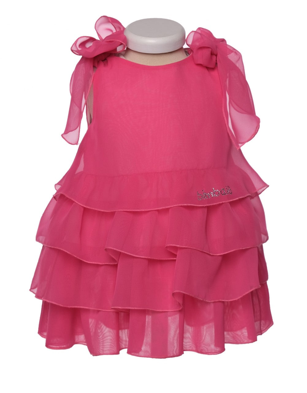 Robe à volants bleu ou rose