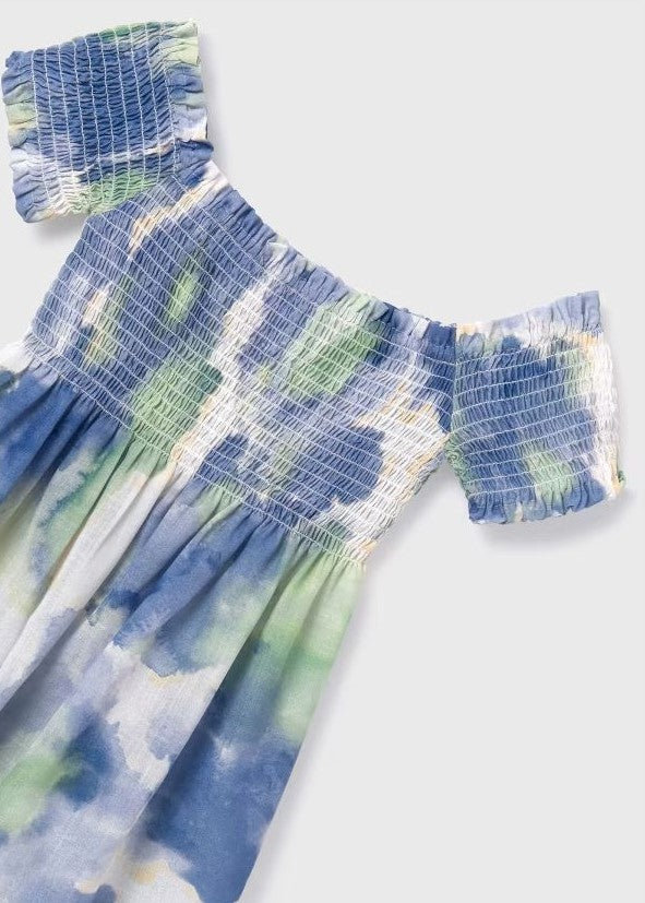 Robe bleue et verte