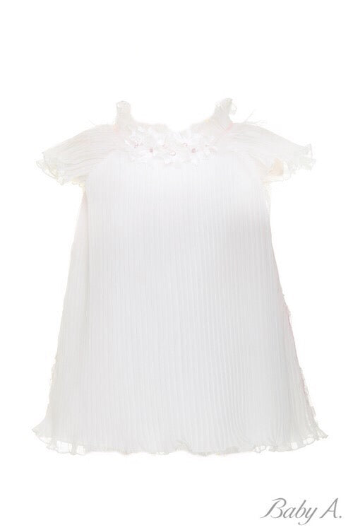 Robe col fleuri