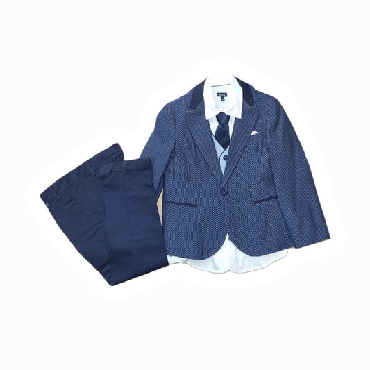 Complet bleu à pois