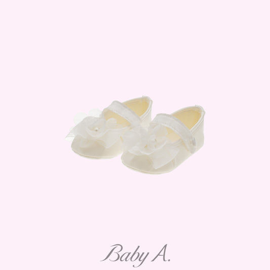 Ballerines blanches avec fleurs