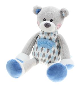 Peluche ourson bleu