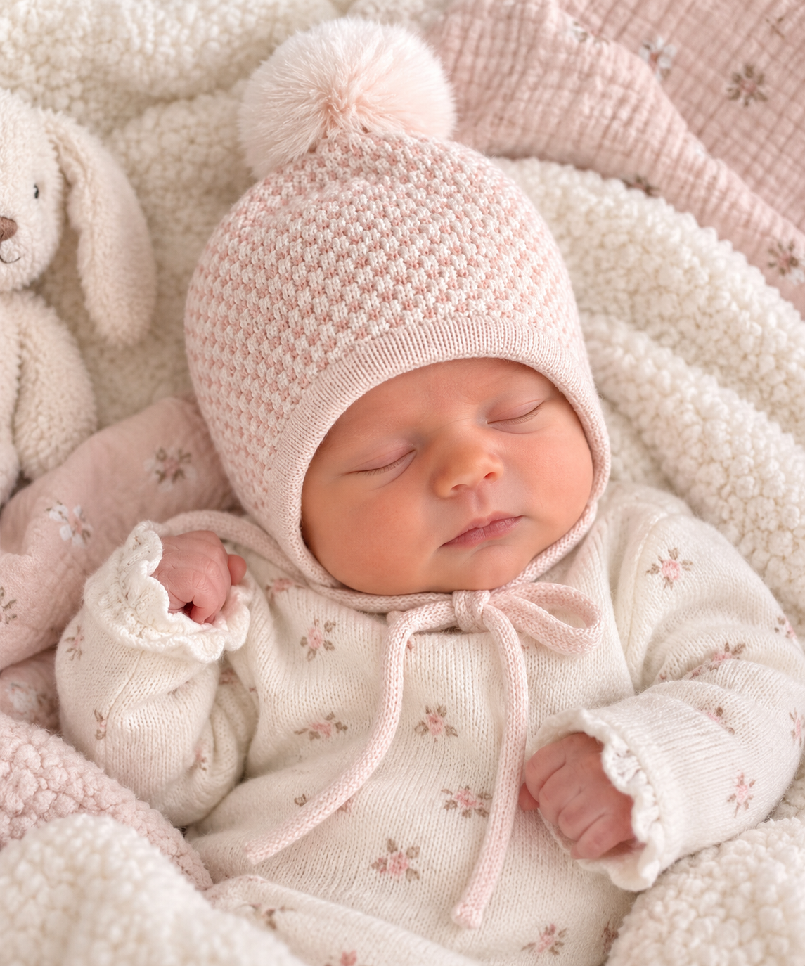 Bonnet en laine avec pompon