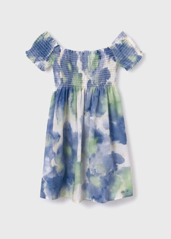Robe bleue et verte
