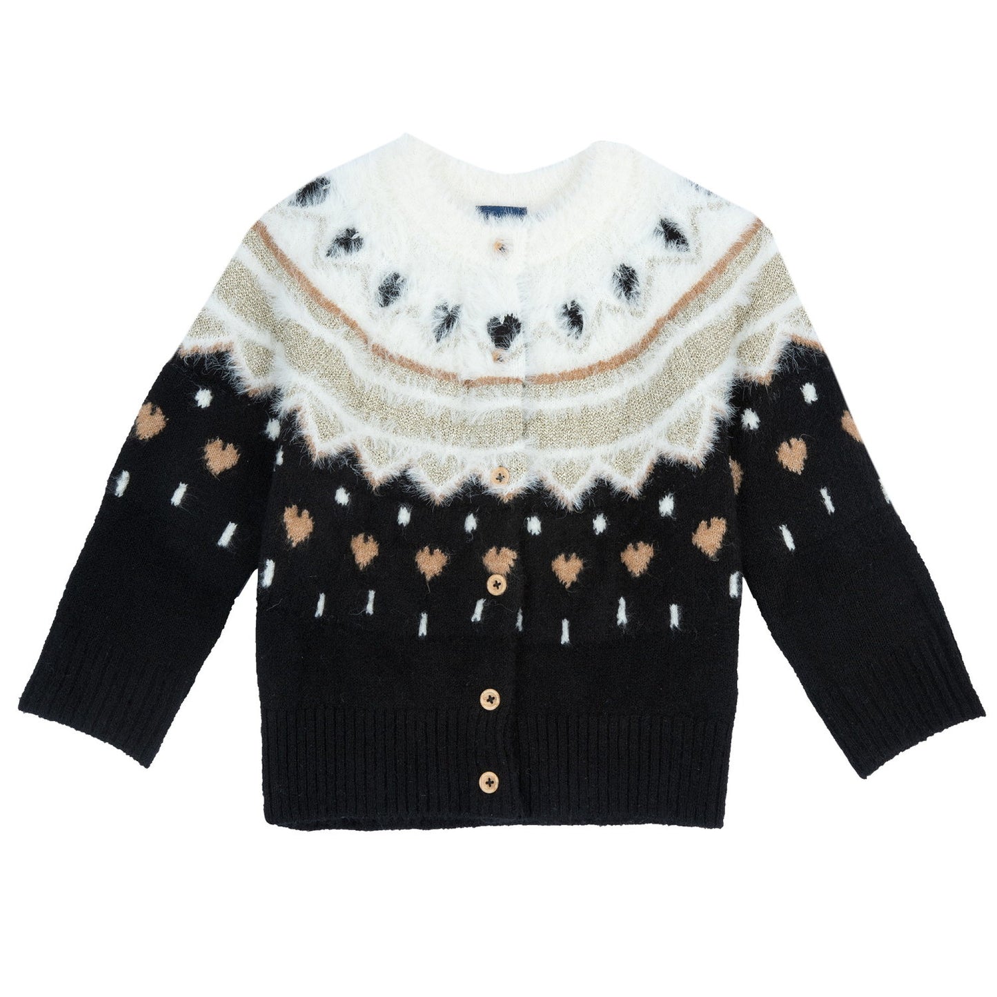 Cardigan noir et blanc