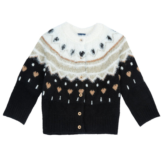 Cardigan noir et blanc