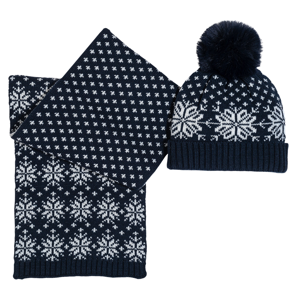 Bonnet et écharpe bleu