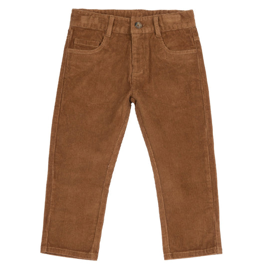Pantalon brun en velours côtelé