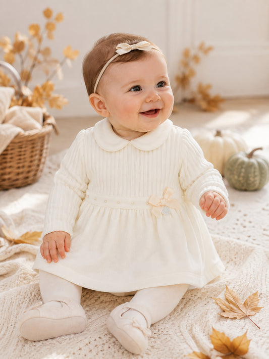 Robe blanche en velours