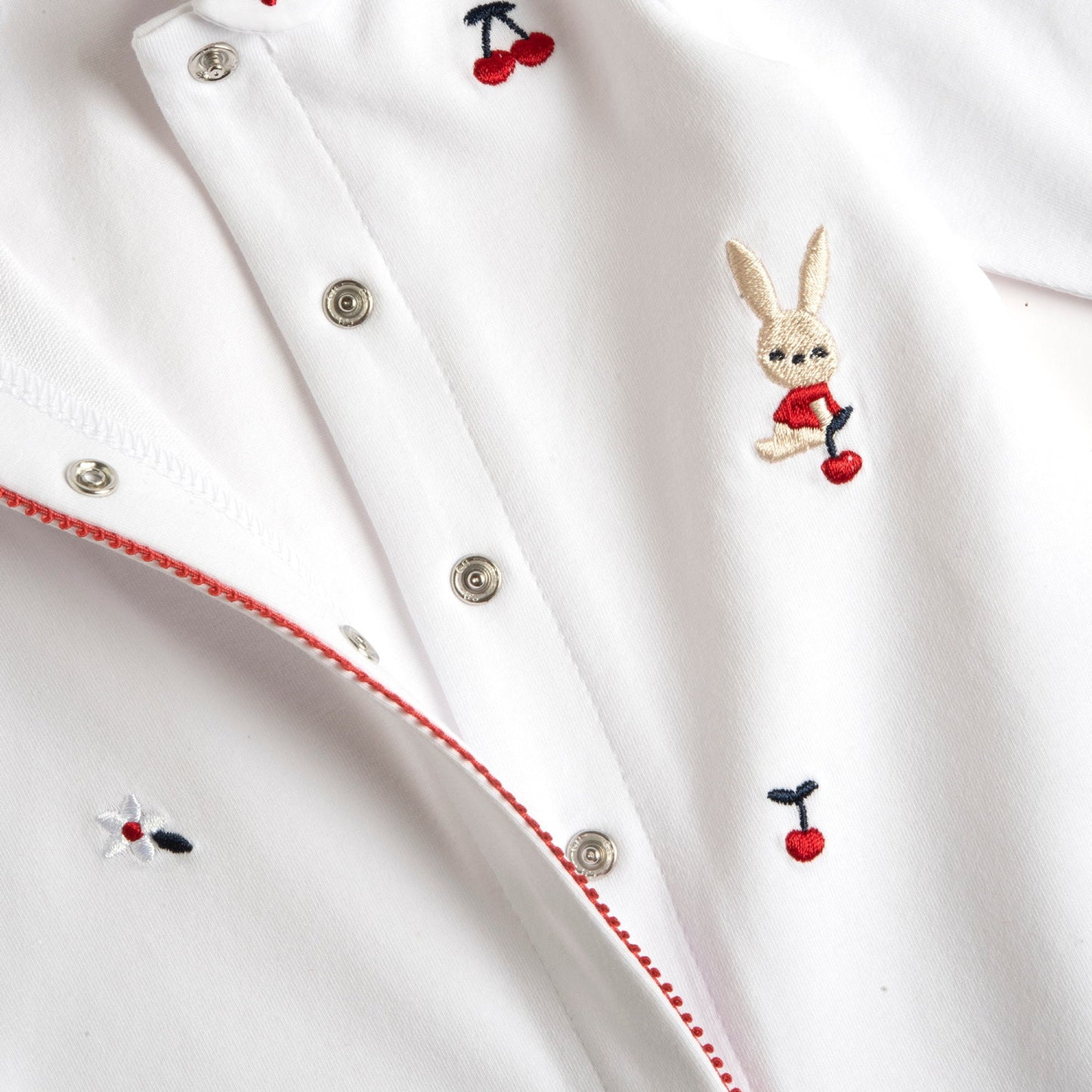 Pyjama "lapins et cerises" - 9 mois