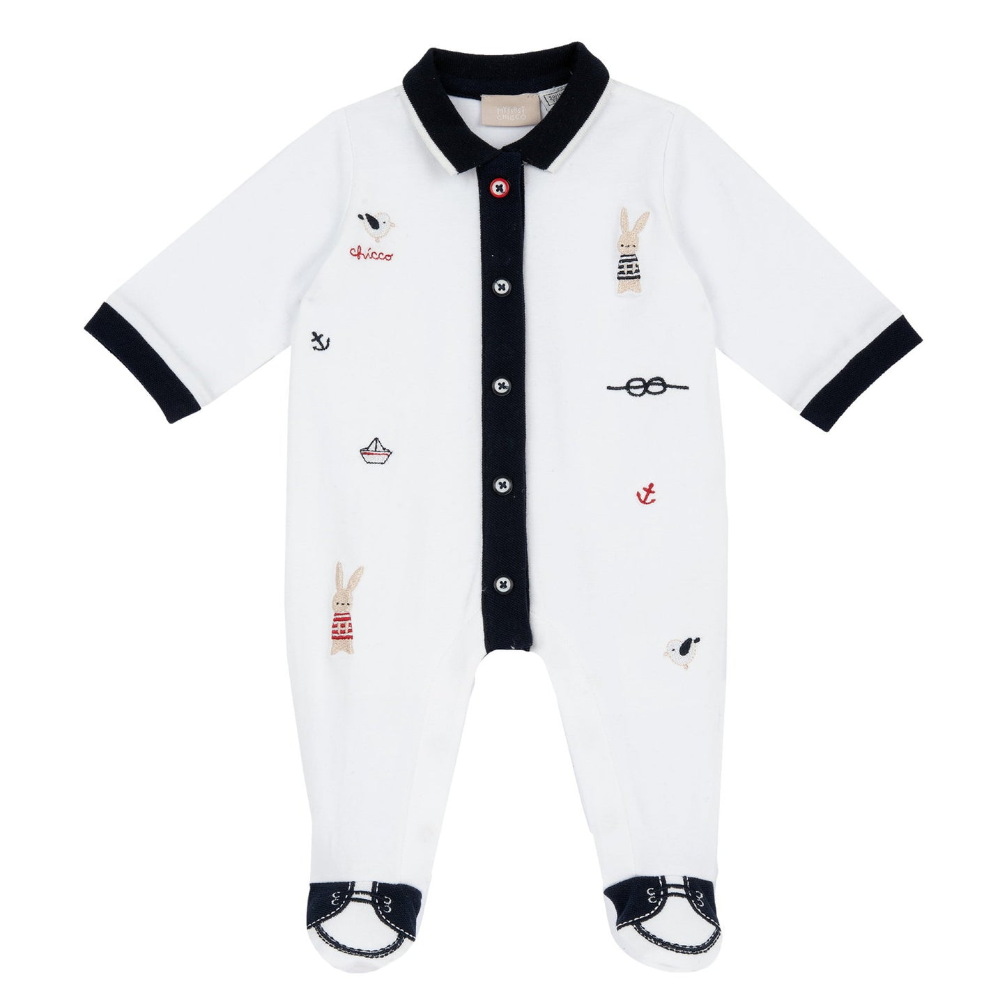 Pyjama blanc "mouettes"