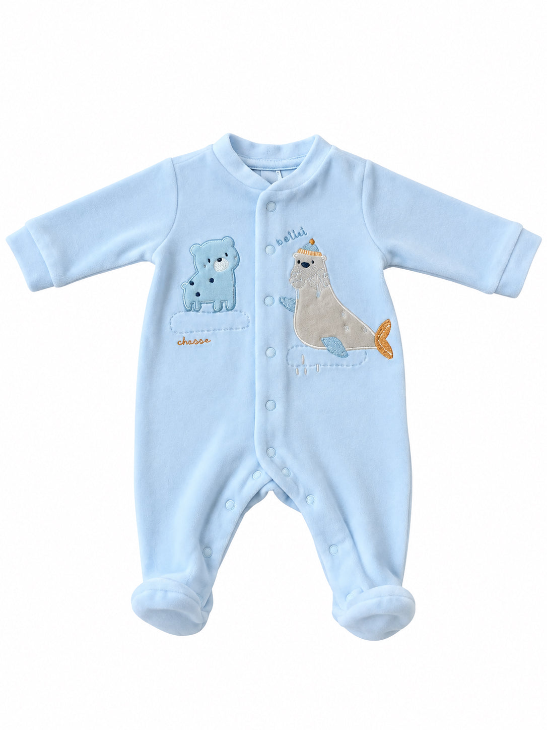 Pyjama bleu en velours