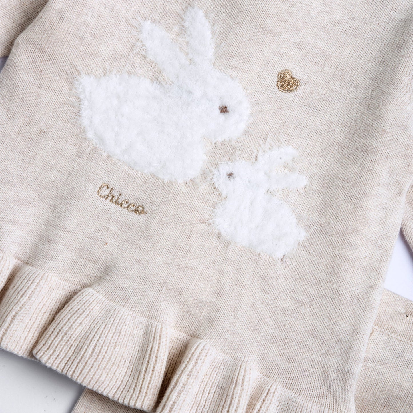 Ensemble beige "lapins"