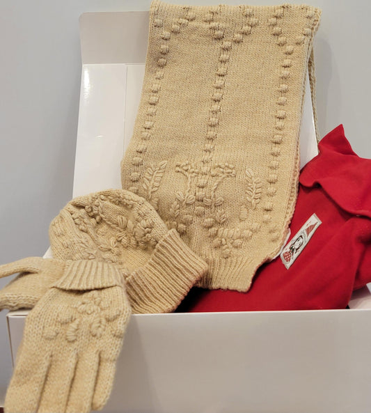 Set beige et pyjama de Noël