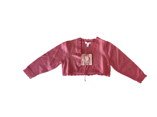 Cache-cœur rose en coton