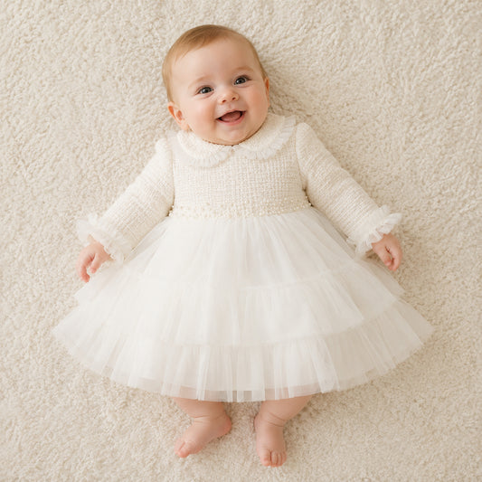 Robe ivoire avec des perles