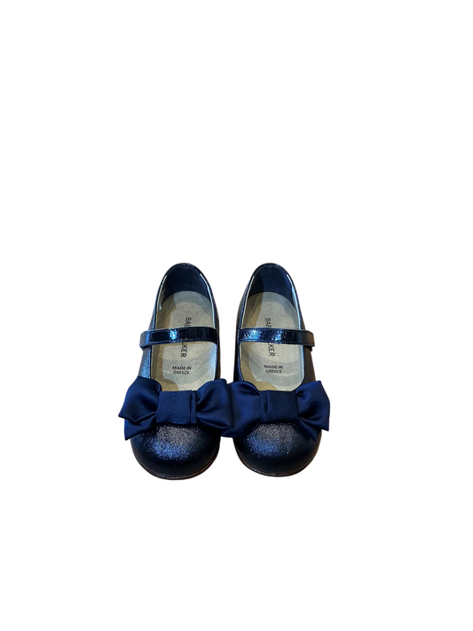 Ballerines bleu foncé à nœud papillon