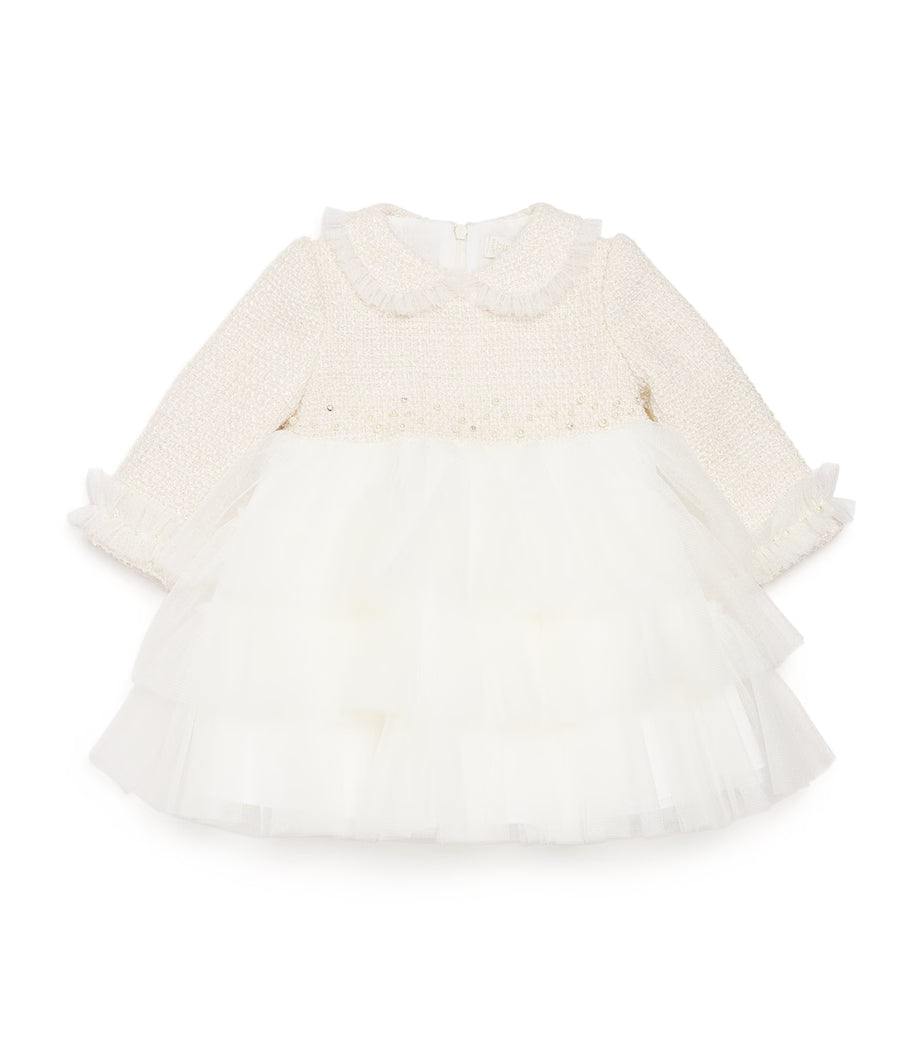 Robe ivoire avec des perles