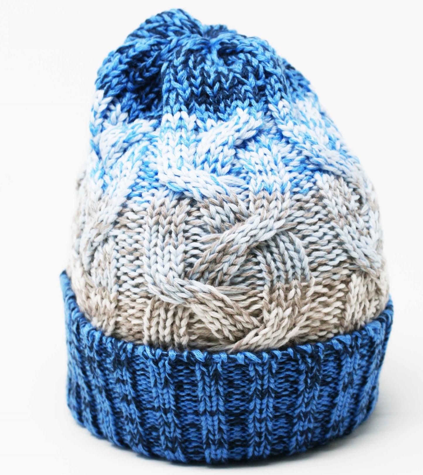 Bonnet bleu et gris