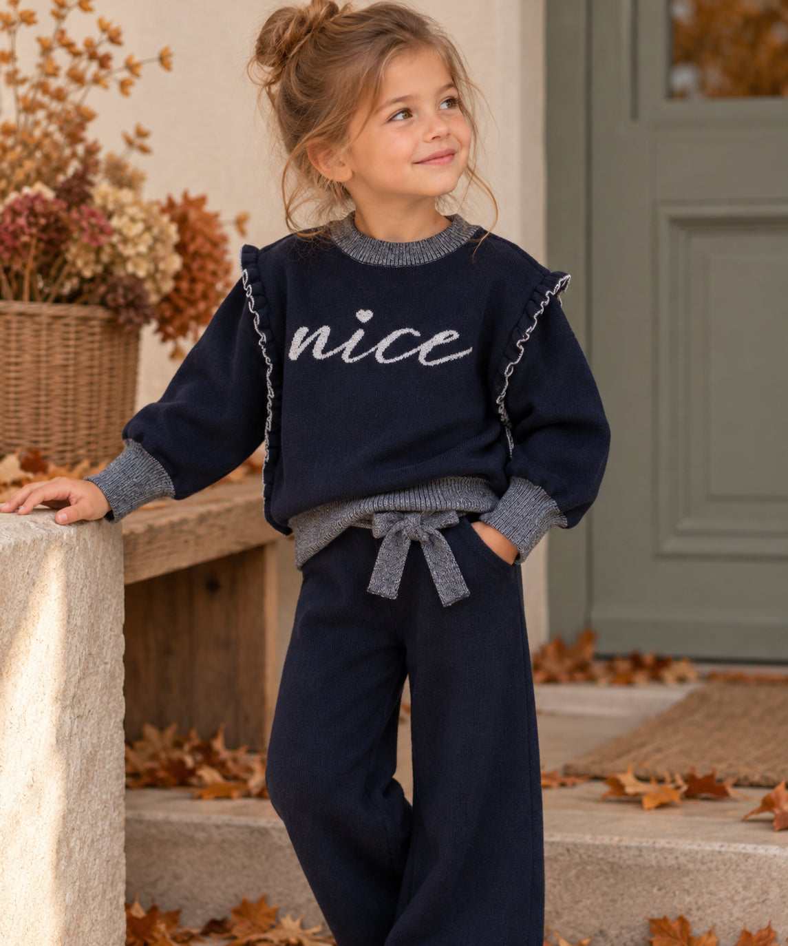 Ensemble bleu foncé