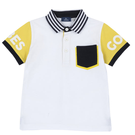 Polo avec col ligné