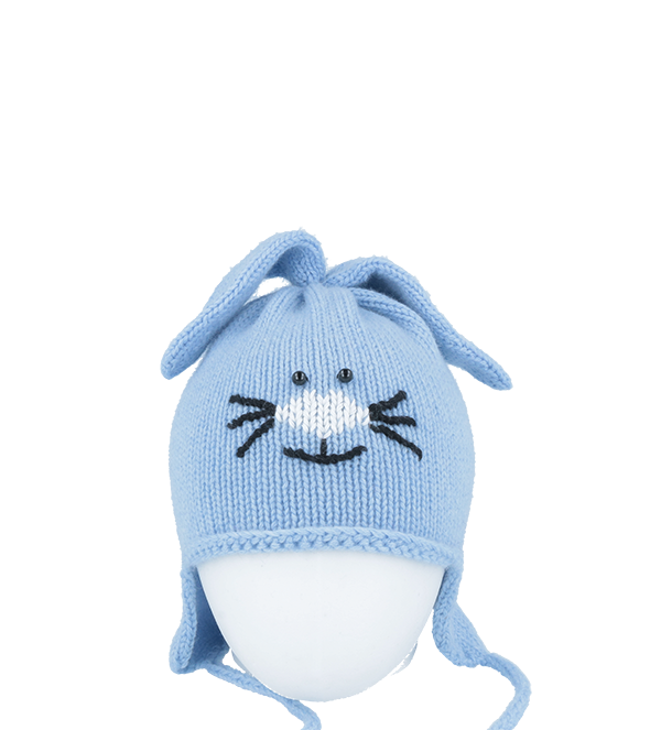 Bonnet bleu lapin
