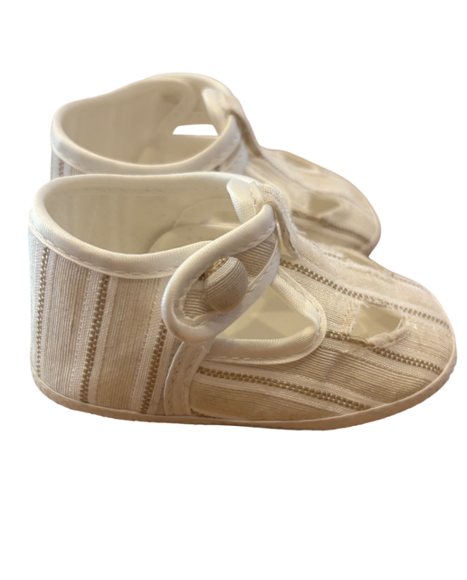 Sandales beige rayées