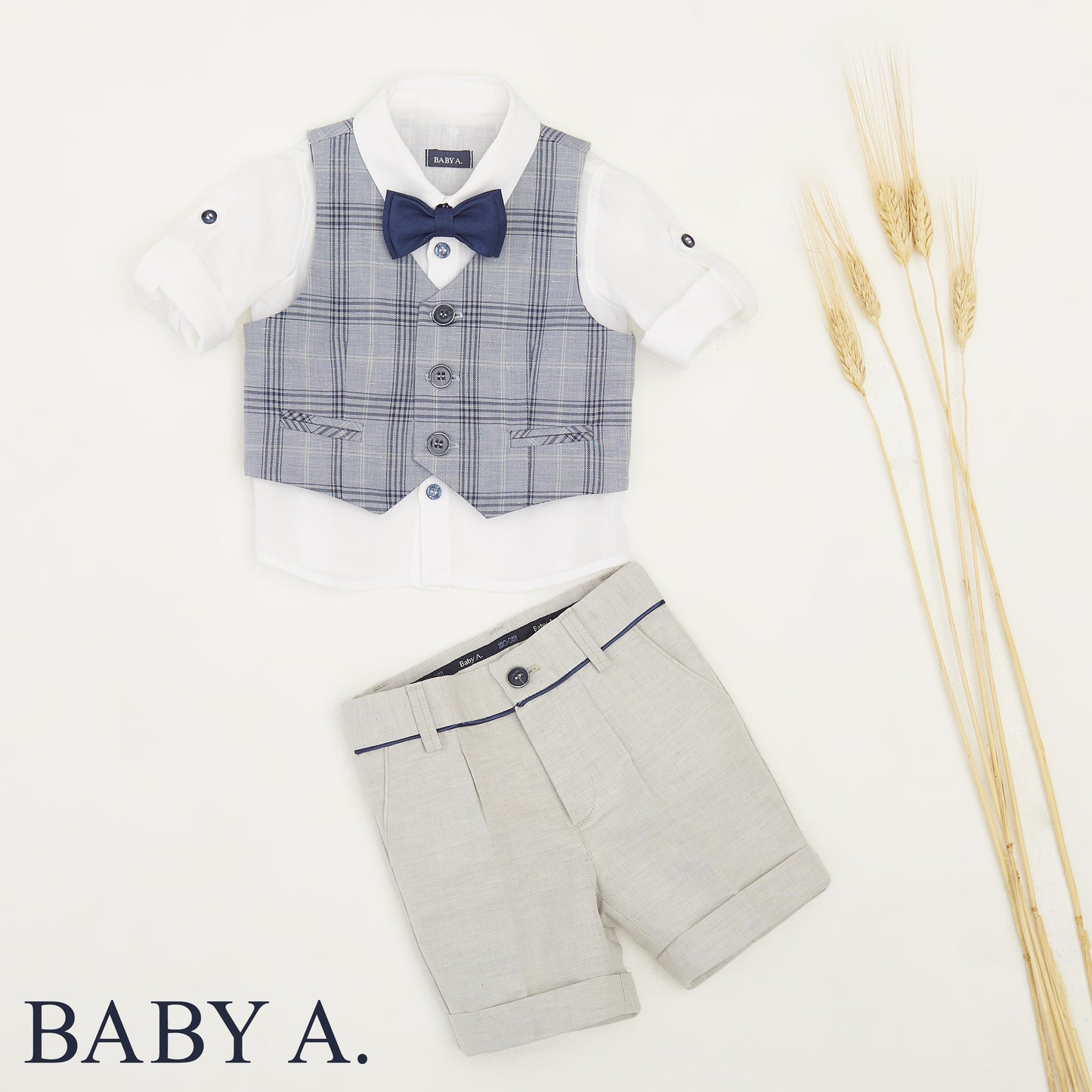 Costume quadrillé bleu