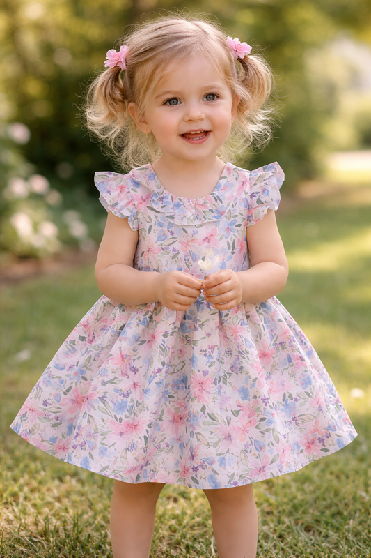 Robe à fleurs colorée