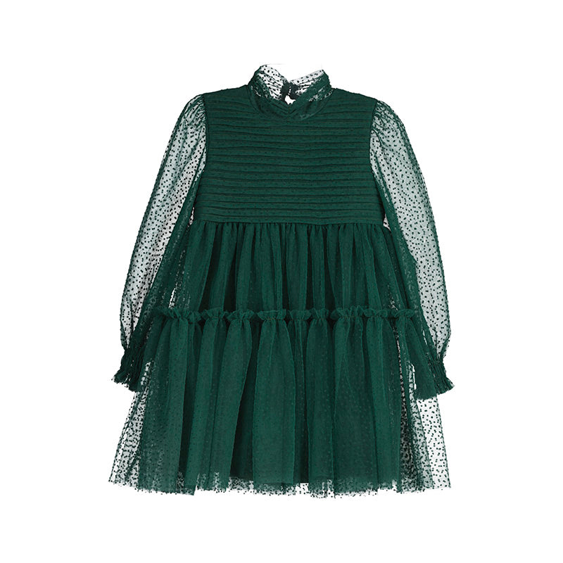 Robe verte en tulle