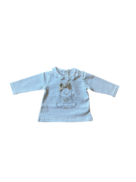 Pull à rayure doré