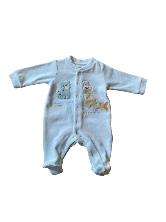 Pyjama en velours bleu