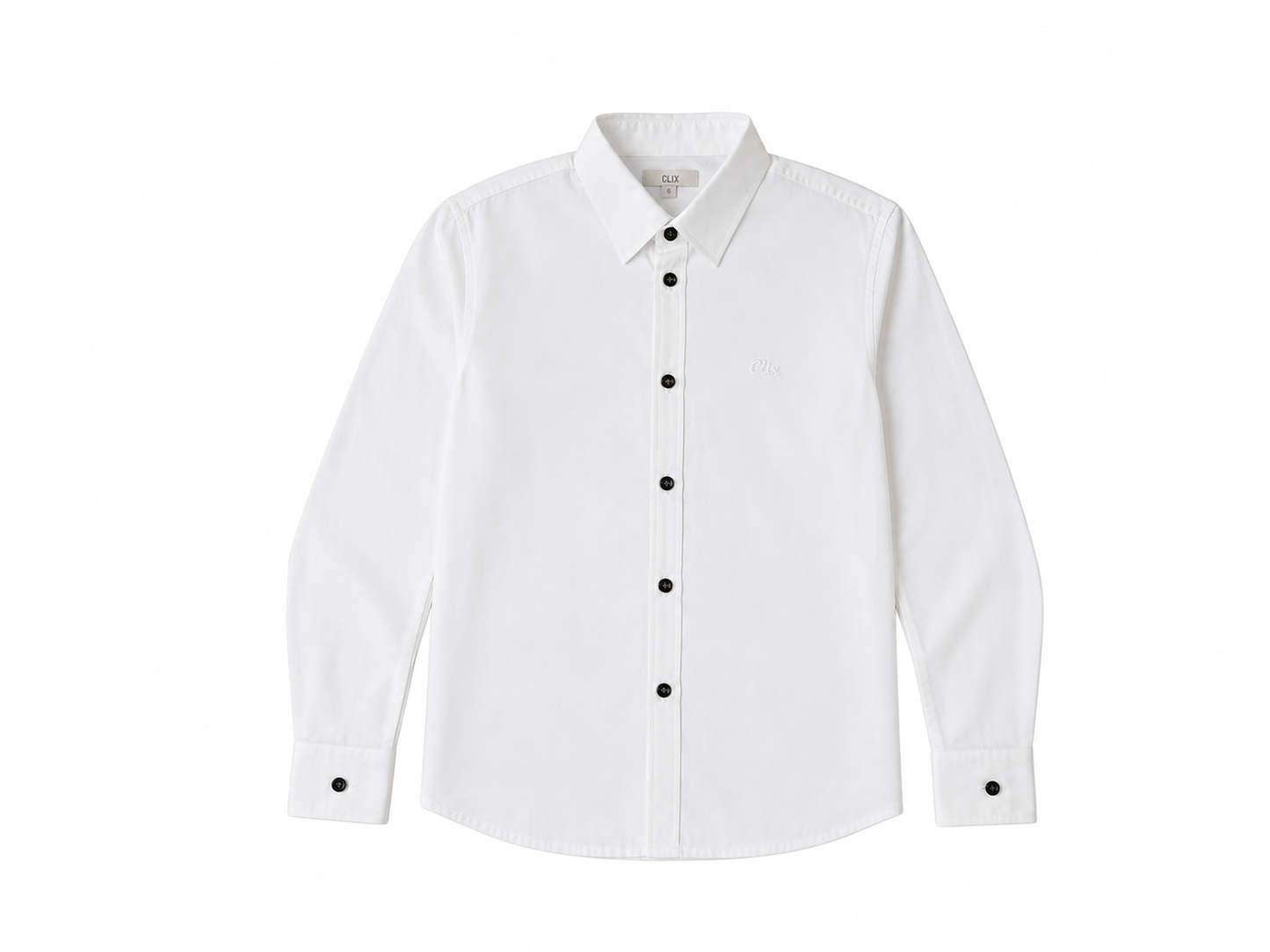 Chemise blanche à boutons noirs