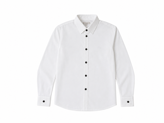 Chemise blanche à boutons noirs