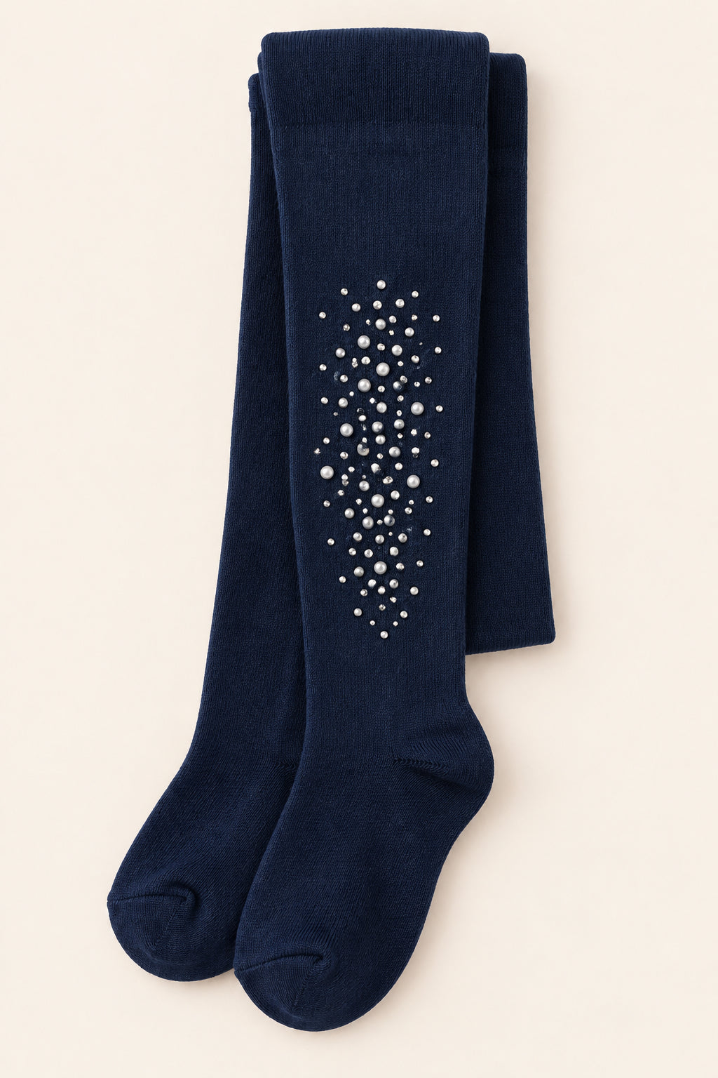 Collant bleu à strass