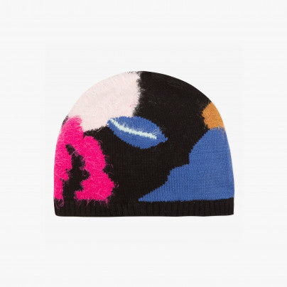 Bonnet noir avec motifs