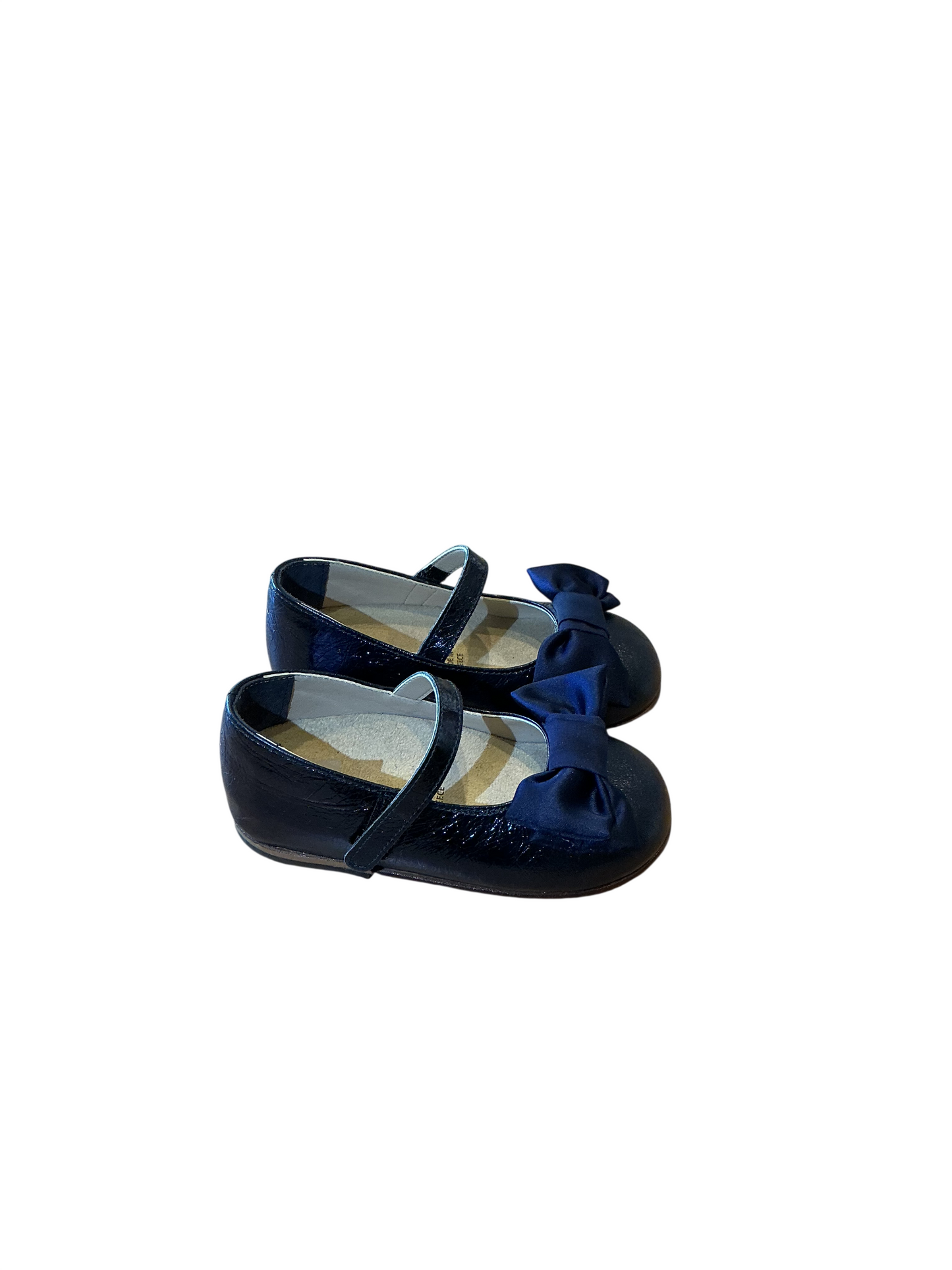 Ballerines bleu foncé à nœud papillon