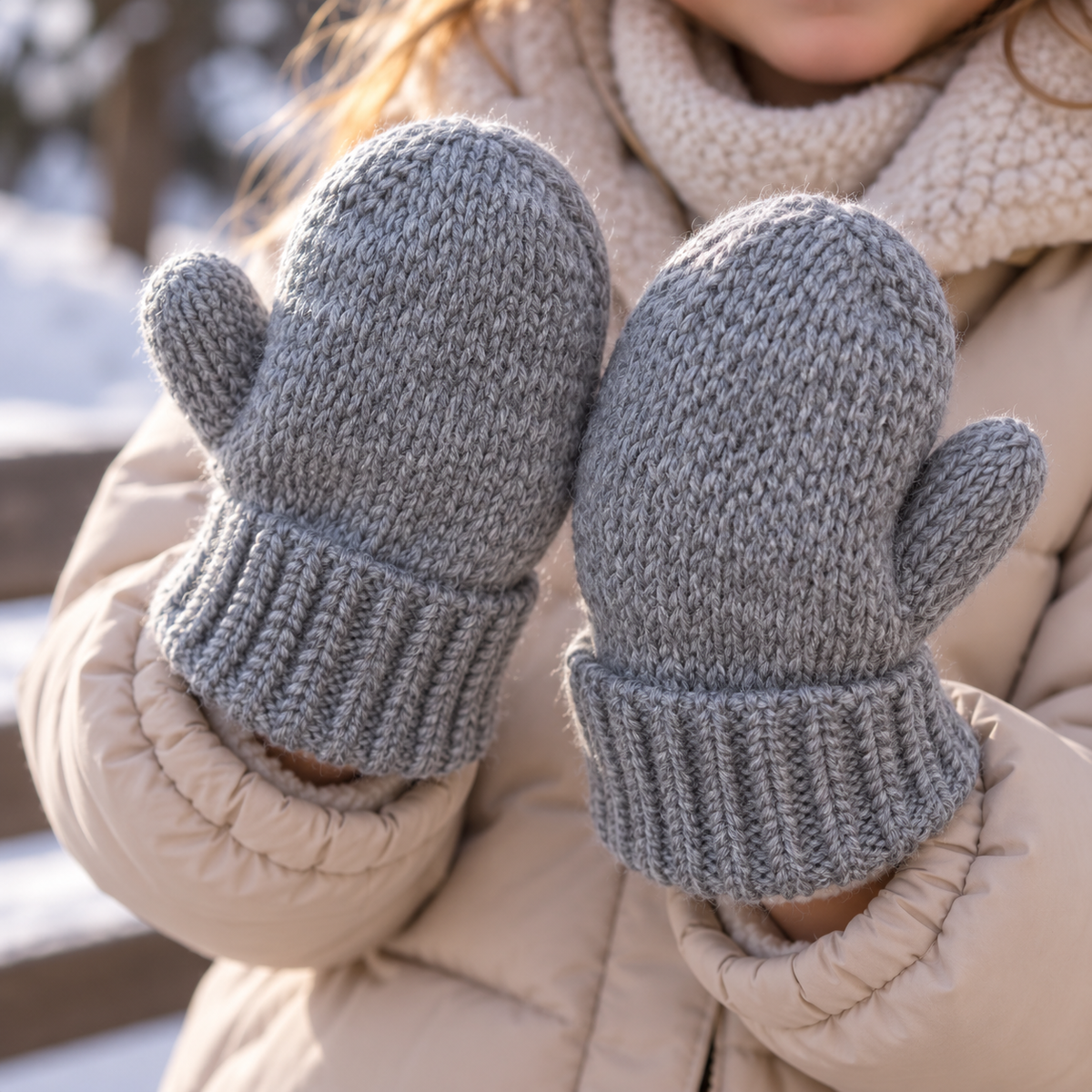 Gants gris