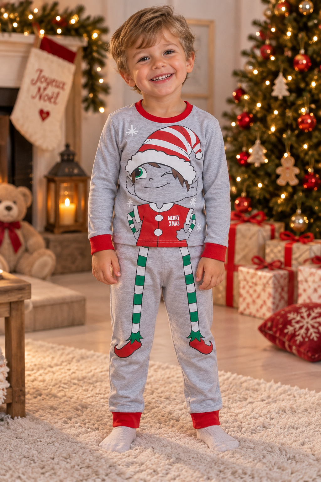 Ensemble de pyjama rouge lutin