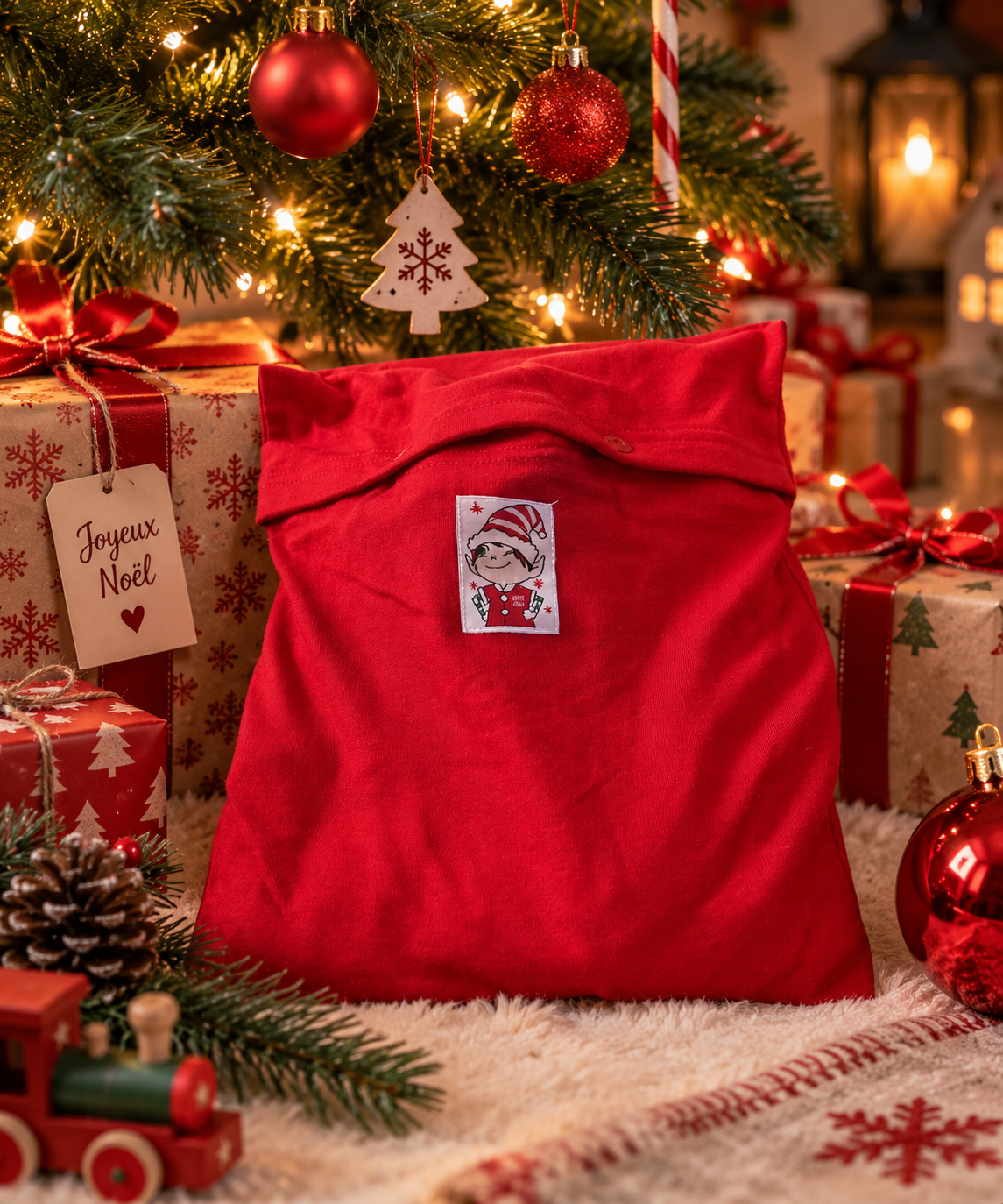 Ensemble de pyjama rouge lutin