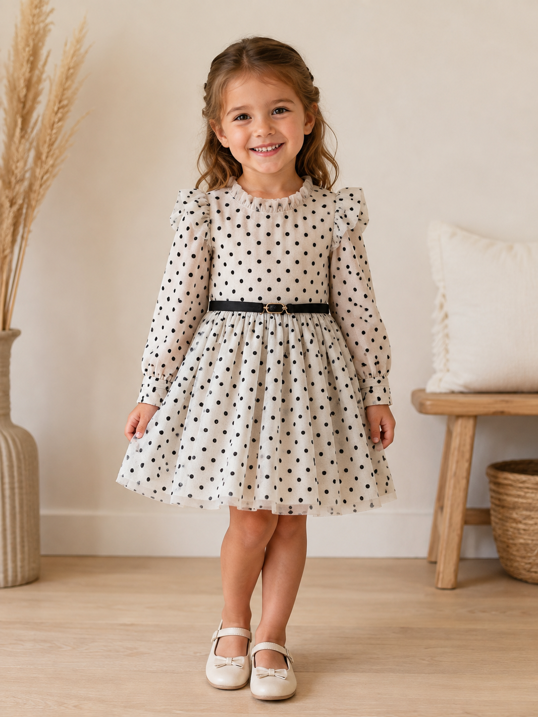 Robe avoine à pois